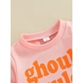thumbnail image 4 of Sunisery Infant Baby Girl Boy Halloween Sweatshirt Outfits for Toddlers Letter Long Sleeve Sweater Pullover Tops, 4 of 7