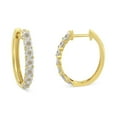 thumbnail image 2 of 10K Two-Toned Gold 1/2ct TDW Diamond Hoop Earring (J-K, I2-I3), 2 of 7