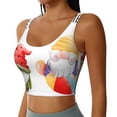 thumbnail image 2 of Balery Summer Gnome Sujetadores deportivos con espalda cruzada para mujer, acolchados, sin costuras, de alto impacto, ideales para yoga, gimnasio, entrenamiento y fitness.-X-Large, 2 of 8