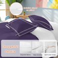 thumbnail image 2 of 3 Piece Pure Darkorchid Duvet Cover Set Queen Size, Microfiber Comforter/Quilt Cover with Corner Ties and 2 Pillowcases, Simple Solid Color All Season Soft Bedding with Zipper Closure, 2 of 8