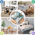 thumbnail image 4 of Black Green Translucent Marble Pattern Square Tablecloth,Waterproof Square Table Cover,Wipeable Spillproof Washable Table Cover for Home Kitchen Party Decor 42"X42"(107x107cm), 4 of 6