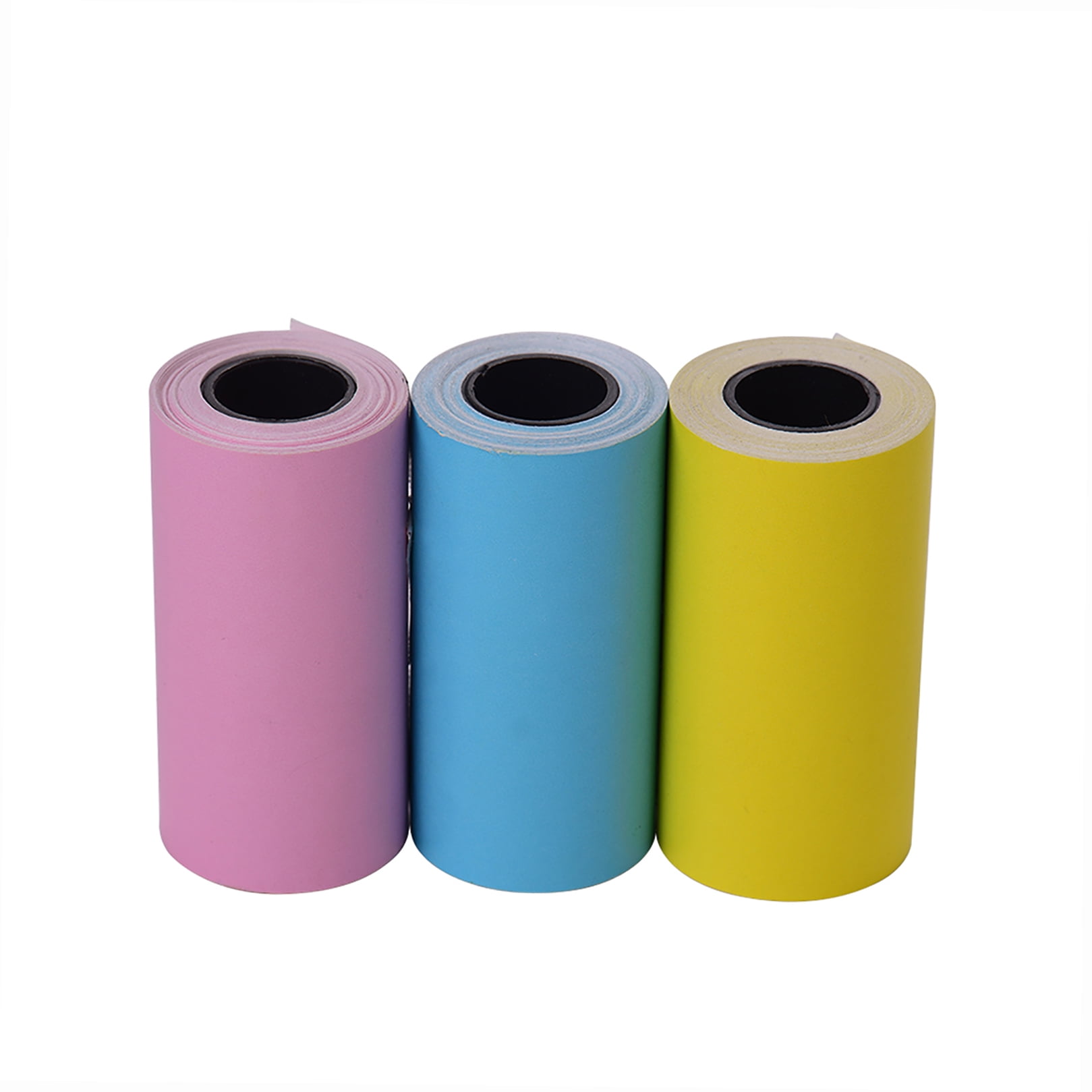 Printable Color Sticker Paper Roll Direct Thermal Paper with Self-adhesive 57*30mm(2.17*1.18in) for PeriPage A6 Pocket Thermal Printer for PAPERANG P1/P2 Mini Photo Printer, 3 Rolls