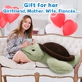 thumbnail image 4 of Muiteiur Large Turtle Plush Toy 43.3" Soft Turtle Stuffed Animal Giant Body Pillow, 4 of 8