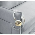 thumbnail image 4 of Velvet Couch with 2 Small Pillows, Modern Loveseat Sofa Twin Size Contemporary Sofas for Living Room and Bedroom (Gray), 4 of 7