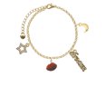thumbnail image 2 of Delight Jewelry Resin Football Goldtone Dream Big Charm Bracelet, 7.5+2" Extender, 2 of 4