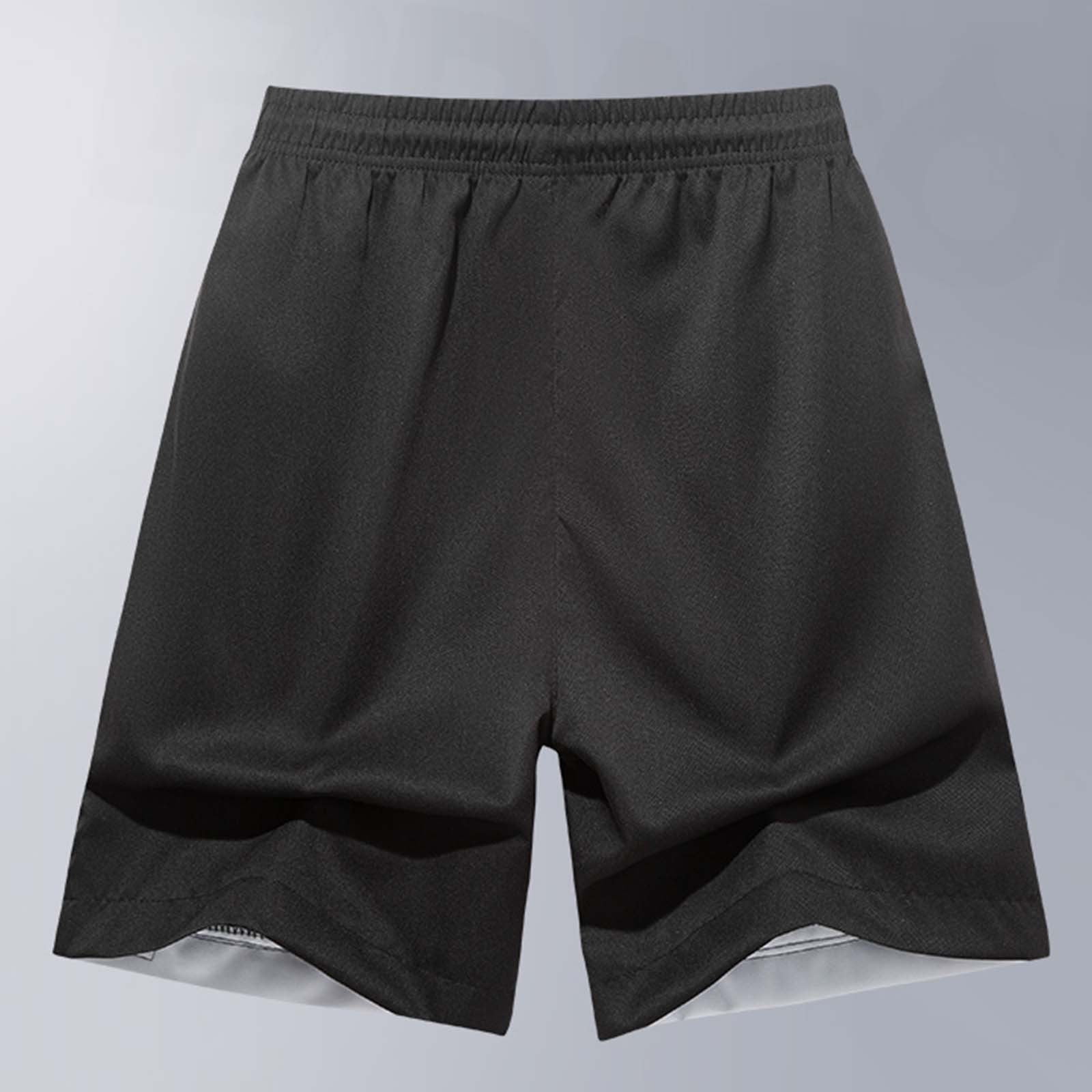 Fengqque Shorts Respirants pour Hommes Couleur Unie Entraînement