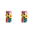 thumbnail image 3 of Injueey Funda de teléfono con flores y banda para la muñeca, cubierta de pintura al óleo de moda, flores amarillas, reemplazo de carcasa a Type2 NO2, 3 of 6