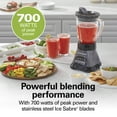 thumbnail image 3 of Hamilton Beach Wave Crusher Smoothie Blender for Kitchen, 40 oz Jar for Smoothies and Shakes with Blend-in Travel Jar, Black, 3 of 8