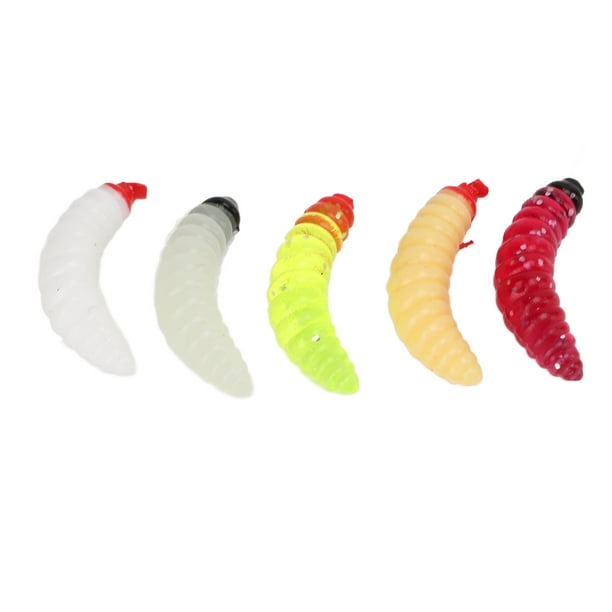 Ymiko Luminous Soft Bait Worms, Stretchable Soft Bait Worms Portable 125pcs/Box For Bass Fishing