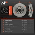 thumbnail image 4 of A-Premium 12.01 inch (305 mm) Front Vented Disc Brake Rotors Compatible with Select Jeep, Chrysler, Dodge and Fiat Models - Compass 2017-2022, Renegade 2015-2022, 200 2015-2017, Dart, 500X, 2-PC Set, 4 of 6