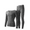 Gray, variant on Men Thermal Underwear for Skiing Hunting, Winter Warm Fleece Lined Base Layer Set Top Bottom