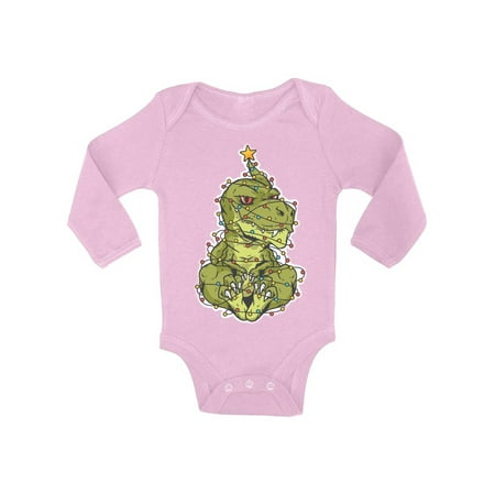 

Awkward Styles Ugly Christmas Baby Outfit Bodysuit Xmas Dinosaur Baby Romper