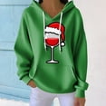 thumbnail image 2 of NMMUED Christmas Hoodies Soft Hoodies for Women Ladies Christmas Tops Cute Tops for Women Xmas Sweatshirt Women Pullover Hoodies for Women Holiday Clothing for Women Green XL, 2 of 5