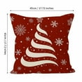 thumbnail image 2 of Bfogop Christmas Holiday Throw Pillow Covers 18x18, Decorative Pillow Cases Bed Sofa Couch, Christmas Winter Accent Decor Cushion Bedroom, Velvet Square Euro Sham Covers, Snowflake Red, 2 of 5