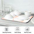 thumbnail image 7 of Dish Drying Mat Microfiber Kitchen Pad Large Counter Absorbent Dish Mats Drainer Rack 18"x24" Light Pink Ghosts and Pumpkins, 7 of 7