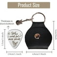 thumbnail image 2 of 1 Set 201 Stainless Steel Guitar Picks with Black PU Leather Guitar Picks Holder Plectrum Guitar Accessories Musical Note Picks: 35x28mm Holder: 110x52mm, 2 of 6