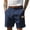 Navy-W9, variant on Men's Linen Casual Shorts Elastic Waist Drawstring Shorts Summer Beach Vacation Golf Stretch Linen Shorts Flat Front Cotton Linen Daily Wear Outfit with Pockets,Green S