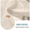 thumbnail image 3 of Velvet Stretch Individual Couch Cushion Cover Plush Cushion Slipcover for Loveseat Sofa Cushion Furniture Protector Seat Cushion Sofa Cover (1 Piece Sofa Cushion Cover, Cream), 3 of 7