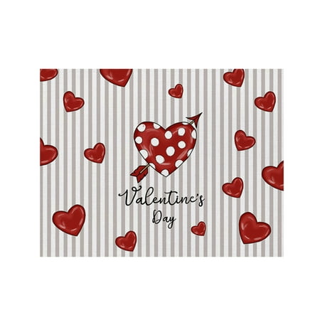 

Valentine Day Love Printed Tablecloth Table Table Table Bedside Table Dust Insulation Decorative Tablecloth 2024 Clearance