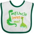 thumbnail image 3 of Inktastic My Uncle Loves Me Boys Baby Bib, 3 of 4