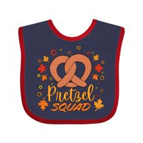 Inktastic Pretzel Squad Oktoberfest Design with Fall Leaves Boys or Girls Baby Bib