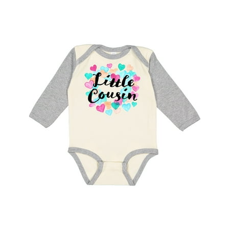 

Inktastic Little Cousin Hearts Gift Baby Boy or Baby Girl Long Sleeve Bodysuit