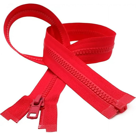 YKK® 28" Vislon Zipper ~ YKK #5 Molded Plastic ~ Separating - 820 Atom Red (1 Zipper/Pack)