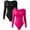 Black,rose3, variant on Women's 2 Piece Bodysuits Sexy Ribbed One Piece Long Sleeve Crew Neck Tops Bodysuits