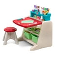 Step2 Flip & Doodle Toddler Easel and Plastic Kid Art and Craft Desk