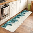 thumbnail image 3 of Teal Feather Runner Rug 2x6 FT, Non Slip Hallway Carpet, Farmhouse Feather Art Teal Ombre Washable Soft Floor Carpet Throw Runner Carpet Long Rug for Entryway Kitchen Bedside Sliding Door, 3 of 9