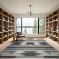thumbnail image 2 of ODIKA 9'x12' Washable Area Rug Under Bold Door Stripes Boho Layering Striped Border Doormat for Master Suite, California King, Bed, Non-Shedding, Easy Care, 2 of 7