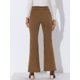 thumbnail image 4 of Pantalones de pana acampanados Allegra K Caramelo M, 4 of 5