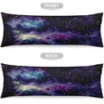 thumbnail image 5 of Galaxy Body Pillow Cover Outer Space Nebula Universe Star Night Starry Sky Long Pillow Case with Zipper Decorative Soft Bedding Pillowcase Purple Cushion Pillow Case for Bedroom,Couch,20"x54", 5 of 5