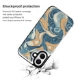 thumbnail image 2 of Compatible with iPhone 11 12 13 mini 14 15 16 Pro Max Plus Wallet Case with Card Holder, PU Leather Kickstand Card Slots Case ( Water Pattern, iPhone 13 mini), 2 of 7