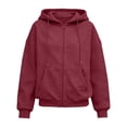 thumbnail image 2 of PFRNLF Zip Up Hoodies for Women Casual Soft Long Sleeve Hooded Sweatshirts with Pockets, 2 of 9