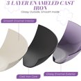 thumbnail image 6 of Ktaxon 5QT Enameled Cast Iron Dutch Oven with Upgraded Textured Handles, Petal-Shaped Design, Induction Compatible, Oven Safe to 500°F, Dusk Purple, 6 of 12