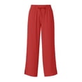 thumbnail image 5 of Yievot Wide Leg Pants for Women Summer UPF 50+ Swim Beach Pants Side Slit Drawstring Elastic Waist Sun Protection Travel Vacation Trousers, 5 of 8