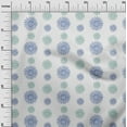 thumbnail image 2 of oneOone Polyester Lycra Fabric Spiral & Floral Block Print Fabric By The Yard 56 Inch Wide, 2 of 4