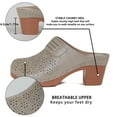 thumbnail image 4 of Decould sylf Mules for Women Closed Toe Slip-on Clogs Comfortable Wedge Sandals, 4 of 7