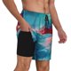 thumbnail image 2 of Balery Aurora Borealis Village Bañador para hombre, shorts de playa de secado rápido con entrepierna y forro de compresión-3X-Large, 2 of 6