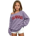 thumbnail image 6 of Shadoumai Girls Off The Shoulder Tops Fall Hawaii Letter Print Going Out Sweatshirt | Off The Shoulder Sweatshirts For Girl Long Sleeve Oversized Casual Loose Fit Pullover Y2K Going Out Tops, 6 of 6
