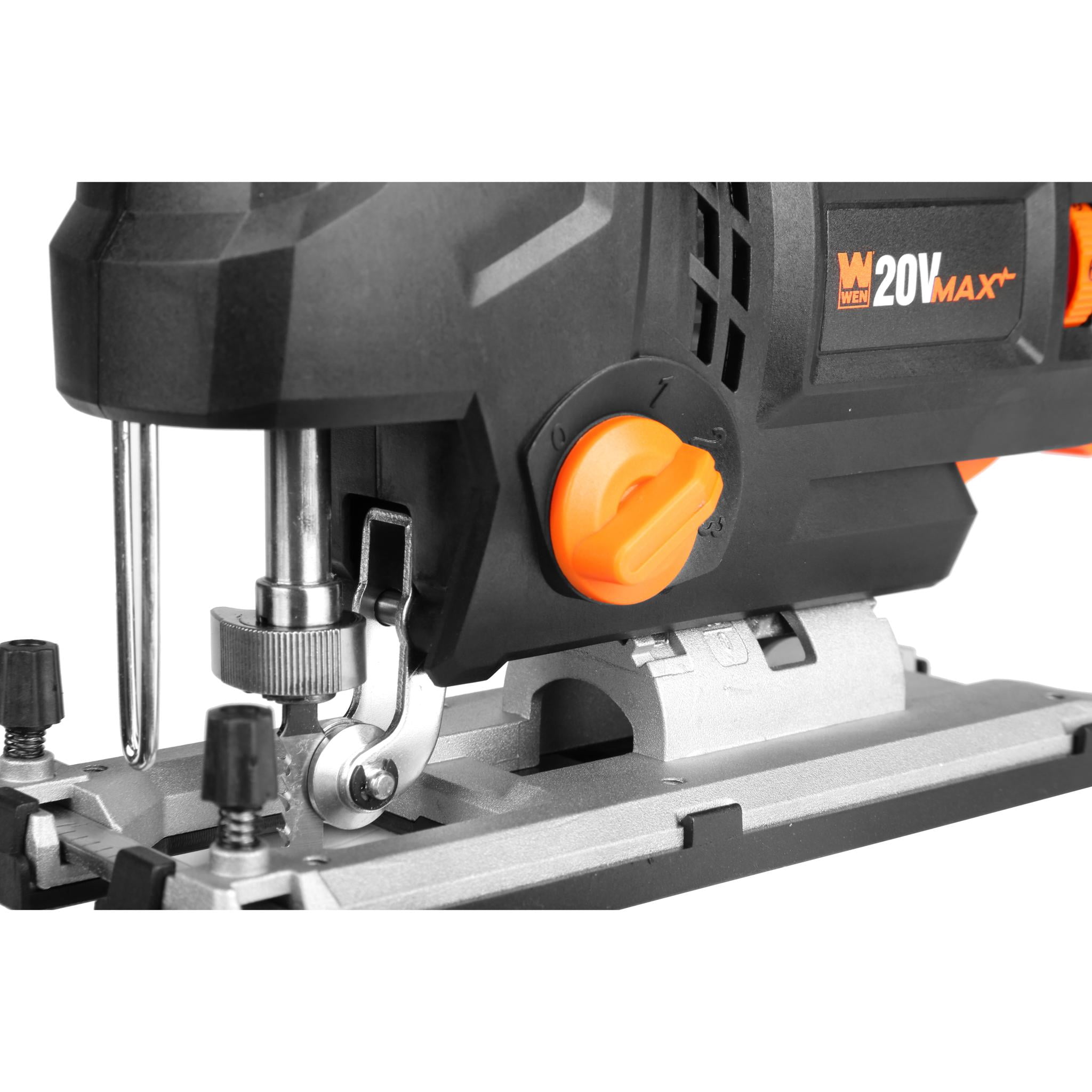 WEN 20V Max Cordless Brushless Auto-Speed Jigsaw (Tool Only – Battery Not Included)