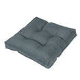 thumbnail image 6 of Kitchen Chair Cushion Thicken Seat Pad, Square Floor Pillow Linen Fabric Tufted Chair Seat Cushion for Dining Office Outdoor Yoga Meditation Tatami 19.5"x19.5" Grey, 6 of 10