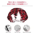 thumbnail image 5 of Kdxio Christmas Tree Buffalo Plaid Print Shower Cap for Women,Elastic and Reusable,Double Waterproof Layers Bathing Hat, 5 of 9