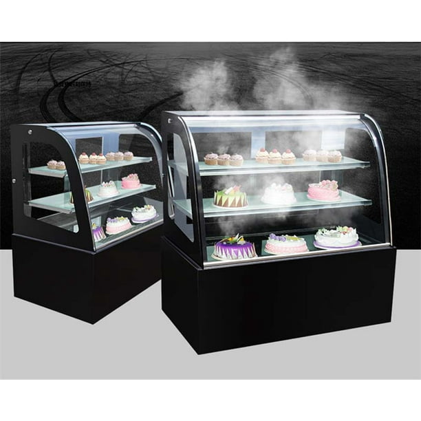 Intbuying 35 Countertop Refrigerated Cake Showcase Curved Commercial Pie Display Case Cabinet Cooler Bakery Display 220v Walmart Com Walmart Com