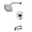 Chrome, variant on sumerain Shower Faucet with Tub Spout Chrome, Tub and Shower Complete Trim Kit with Rough-in Valve
