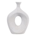thumbnail image 5 of Oval Cutout Vase for Living Room Decor - Modern Ceramic Flower Vase for Home, Bedroom Vanity, Office, and Table Accents - Tall Textured Design for Shelf and Entryway Decor - 14", Black, 5 of 11