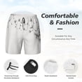 thumbnail image 3 of Rateoe Dandelion Blowing In The Wind Pattern Men’s Swim Shorts with Compression Liner – Double-Layered Quick-Dry Swimwear, Comfortable & Stretchy Beach Shorts-Large, 3 of 6