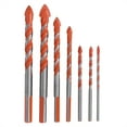 thumbnail image 2 of Center Drill, Orange Strong Toughness Drill Bit, 7pcs Ceramic Tile Plastic for Glass Wood, 2 of 8