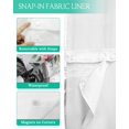thumbnail image 3 of No Hook Shower Curtain with Snap-in Liner, Farmhouse Cow Waterproof Fabric Bathroom Curtains, Watercolor Animal Botanical Flowers Bath Curtains & Mesh Top Window Standard 72''x72'', 3 of 6
